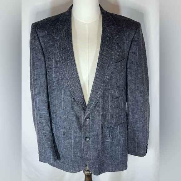Christian Dior Other - Christian Dior Monsieur Vintage 80s Wool Blazer Jacket Grey Pinstripe Mens 42R